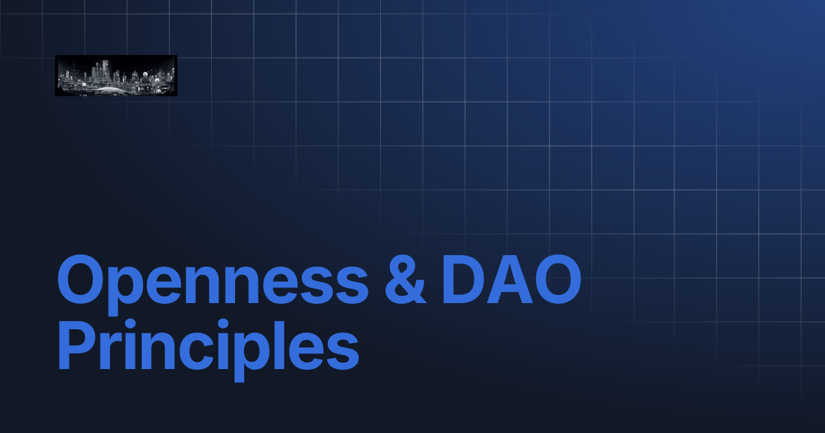 Openness & DAO Principles | AI Super Agency (AISA)